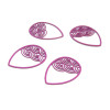 Estampes - pendentif filigrane Goutte - Vague - Japonisant  20 par 15mm - coloris Violet Orchidée