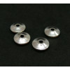 Perles intercalaires Rondelles Ovni metal coloris Argent Platine