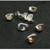 PS110085025 PAX 20 perles intercalaires, Forme Géométrique FUTURISTE 6 par 5mm, metal coloris Argent Platine