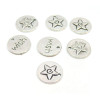 20 breloques pendentif ETOILES WISH metal couleur ARGENT ANTIQUE pour création de bijoux