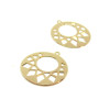 Estampes Pendentif Connecteur Filigrane Cercle Art Deco 20mm Doré