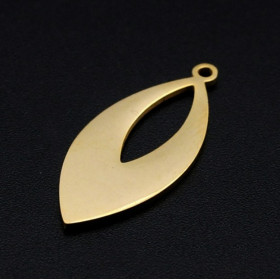 PS11760764 PAX 1 Pendentif Marquise 30 mm, Acier Inoxydable coloris Doré