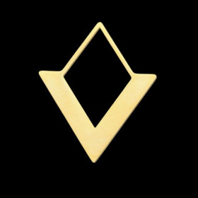 PS11760798 PAX 1 Pendentif Géométrique Losange 35 mm, Acier Inoxydable coloris Doré