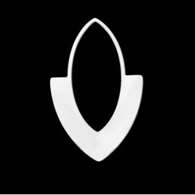 Pendentif Géométrique Marquise 33 mm, Acier Inoxydable coloris Argenté