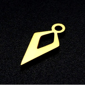 PS11760767 PAX 1 Pendentif Géométrique Losange 30 mm, Acier Inoxydable coloris Doré