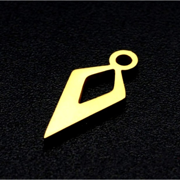 PS11760767 PAX 1 Pendentif Géométrique Losange 30 mm, Acier Inoxydable coloris Doré