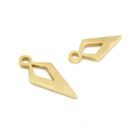 PS11760765 PAX 1 Pendentif Géométrique Losange 15 mm, Acier Inoxydable coloris Doré