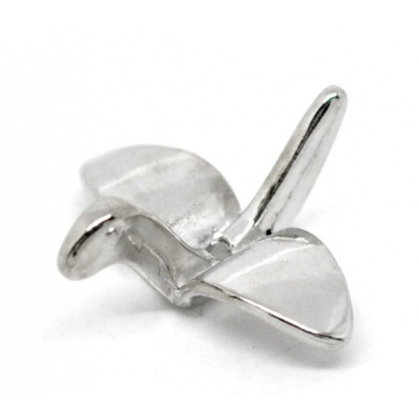 Pendentifs breloques Oiseau Origami 3D 24mm – Métal Argent Platine