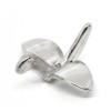Pendentifs breloques Oiseau Origami 3D 24mm – Métal Argent Platine