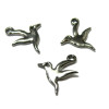 10 pendentifs magnifique oiseau mouche COLIBRI ref 157 metal couleur ARGENT ANTIQUE