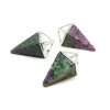 Pendentif Pyramidal Rubis Zoisite 34 mm