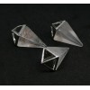 HE757 Lot 1 pendentif Pyramidal Quartz Rose 34 mm Coloris 07P