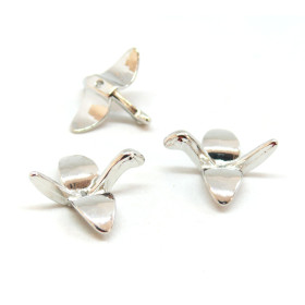 Pendentifs breloques Oiseau Origami 3D 24mm – Métal Argent Platine