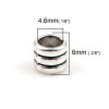 Perles intercalaire - TUBE Ressort - 6 par 5 mm - métal coloris Argent Antique