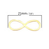 Pendentifs Connecteurs Infini 21 mm Doré en Acier Inoxydable 304 pour bijoux raffinés