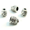 Coupelles caps embouts Ethnique Trou 5mm métal couleur Argent Antique