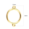 PS11696082 – Lot de 4 pendentifs anneaux connecteur fermé rond 33mm – Métal Doré