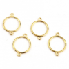 PS11696082 – Lot de 4 pendentifs anneaux connecteur fermé rond 33mm – Métal Doré