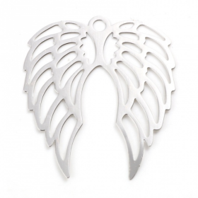 Estampes - pendentifs Aile d' Ange 41 mm - métal coloris Argent Platine