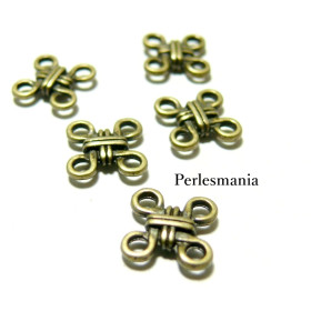 Lot de 50 connecteurs Noeuds Coréen OB4580 métal couleur Bronze