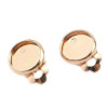 S11668738 PAX 10 supports de Boucles d'oreille clips 10mm Cuivre Coloris Argent Vif