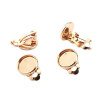 S11668738 PAX 10 supports de Boucles d'oreille clips 10mm Cuivre Coloris Argent Vif