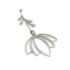 Pendentif  Forme Fleur sur Tige 53 mm Acier Inoxydable coloris Argenté