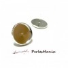 PAX 20 Supports de Boucle d'oreille puce 18mm Laiton couleur Argent Platine