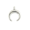 Pendentifs Corne de Buffle Cheyenne Croissant 12mm – Métal Argent Platine