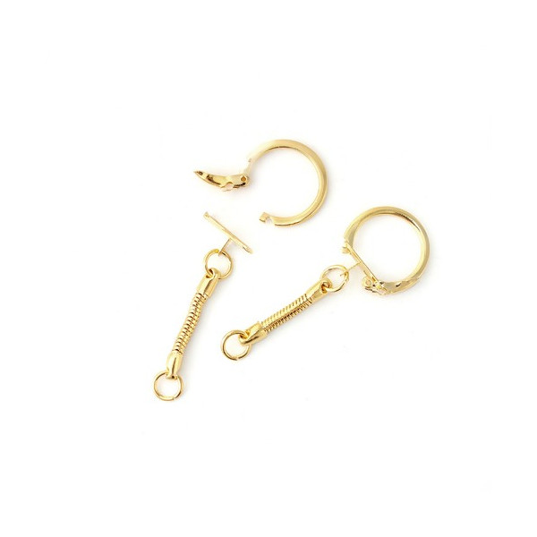 Porte-Clés Métal Doré avec Chaîne