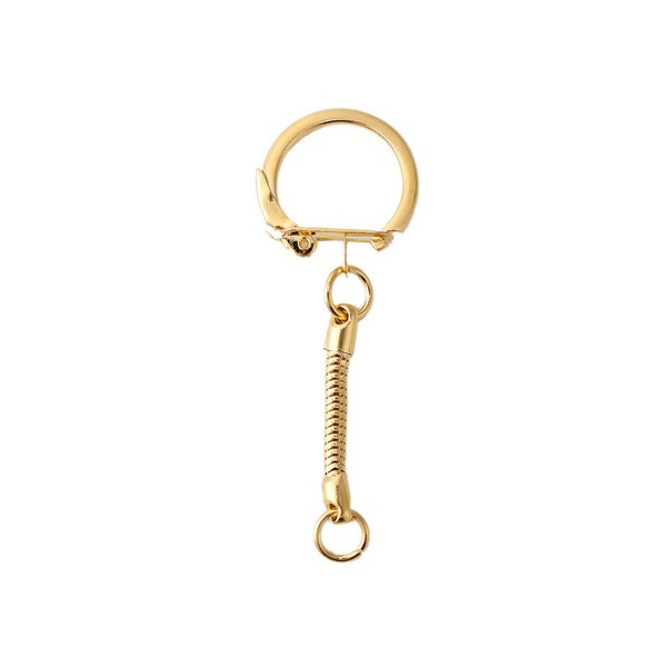 Porte-Clés Métal Doré avec Chaîne