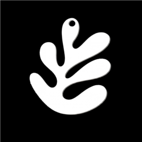 Pendentif - Feuille, Corail, Algue- 25 mm - Argenté en Acier Inoxydable  - pour bijoux raffinés