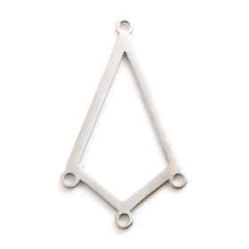 multi-connecteur chandelier losange 4 anneaux – 34 mm – Acier Inoxydable finition Argenté