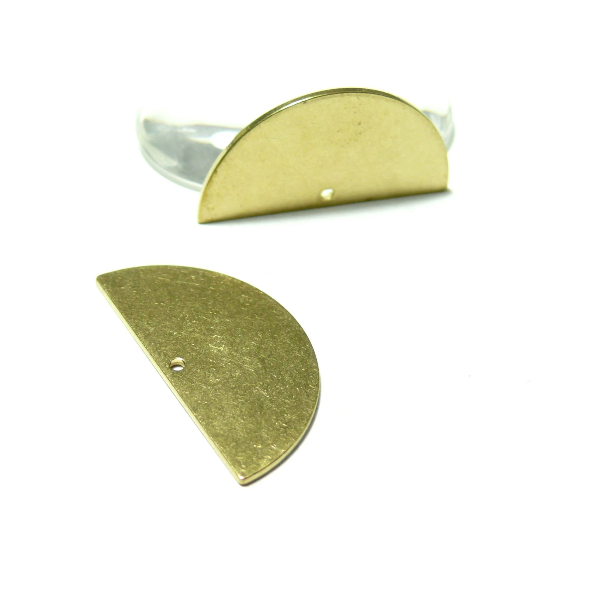 Pendentifs, Demi Cercle Doré Brut, Qualité Cuivre