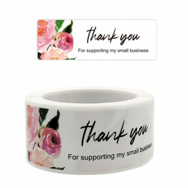 S11752700 PAX 1 rouleau de 120 stickers ' Thank You ' for supporting my small business