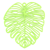 PS11708858 – Lot de 1 ou 2 Estampes pendentif filigrane Feuille exotique Monsterra 49mm Vert Clair