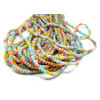 Perles Rondelles à facettes en verre 3 par 2.5mm multicolores coloris Pastel