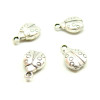 pendentifs, breloques Coccinelles 14mm métal couleur Argent Antique