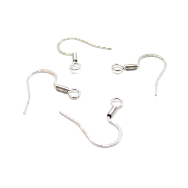 supports de Boucle d'oreille crochet 18 mm en Acier Inoxydable Chirurgical 316