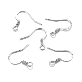 Boucles d'oreille Crochet 18mm – Acier Inoxydable  316 Argenté