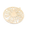 Estampes Pendentif Pissenlit dans Cercle 32mm – Métal Doré