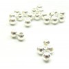 Perles Intercalaires Bille 2.3 mm, laiton Plaqué Argent 925