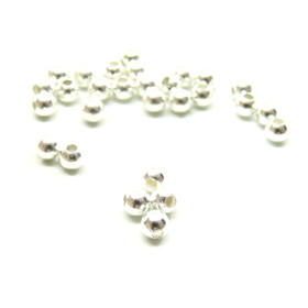 Perles Intercalaires Bille 4mm – Laiton Plaqué Argent 925