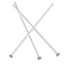 Tiges têtes plates 40 par 0.7mm métal coloris Argent Vif