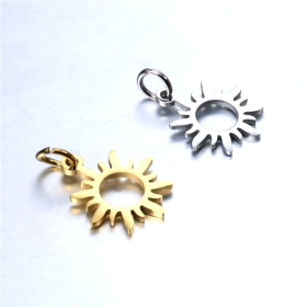 PS11832196 – Lot de 1 Pendentif Soleil avec Anneau 12mm – Acier Inoxydable 304 Argenté