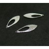 Pendentifs, breloques forme Géométrique  Navette Stardust 19 mm métal coloris Argent