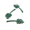 Pendentifs Métal Biface Feuille Philodendron Montserrat Vert
