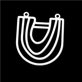 PS11760803 – Lot de 1 Pendentif Connecteur Arche 32mm – Acier Inoxydable 304 Argenté