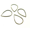 Pendentifs, connecteur Goutte 25 par 17mm, Laiton finition Bronze Qualité Laiton