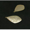 Pendentifs Goutte, Texturée, Striée 25 mm, Laiton Doré  à l'or fin  24K
